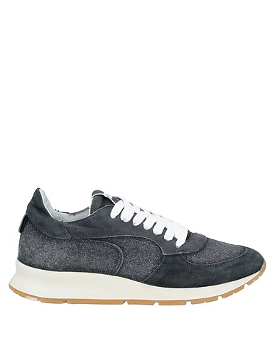 PHILIPPE MODEL Sneakers Charcoal Leather, Textile fibers