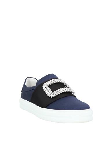 Shop Roger Vivier Woman Sneakers Midnight Blue Size 4 Textile Fibers