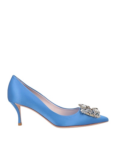 ROGER VIVIER Pump Light blue Textile fibers