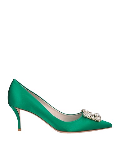 ROGER VIVIER Court Green Textile fibres