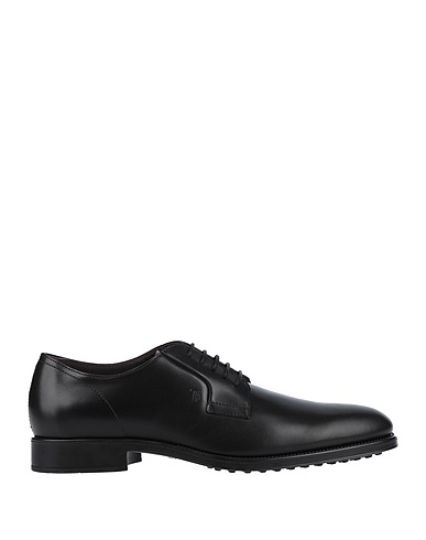 TOD'S Laced shoes Black Soft Leather