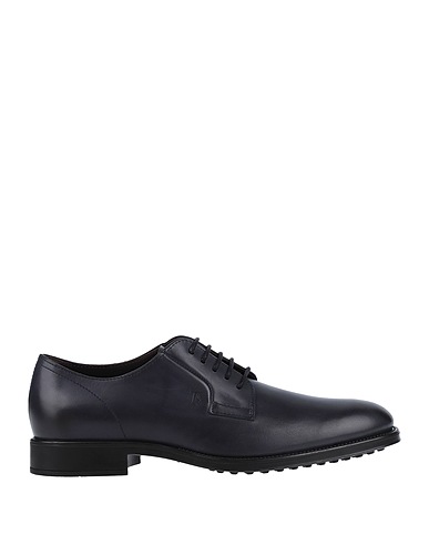 TOD'S Laced shoes Midnight blue Soft Leather