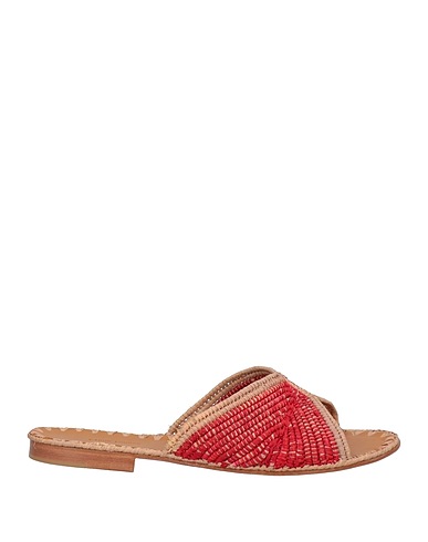 CARRIE FORBES Sandali Rosso Fibre tessili