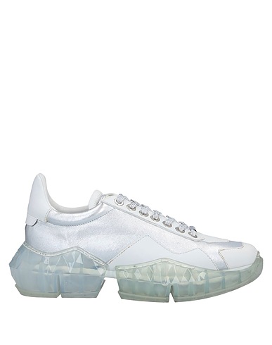 JIMMY CHOO Sneakers Silver Soft Leather