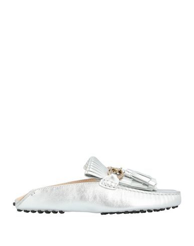 Shop Tod's Woman Mules & Clogs Silver Size 7 Soft Leather