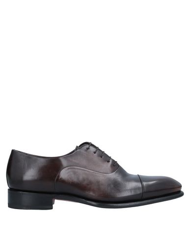 Santoni Lace-up Shoes In Dark Brown