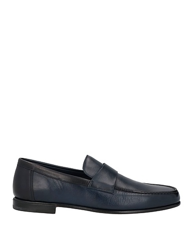 SANTONI モカシン ミッドナイトブルー 革