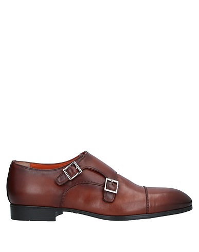 SANTONI Loafers Chocolate brown Soft Leather
