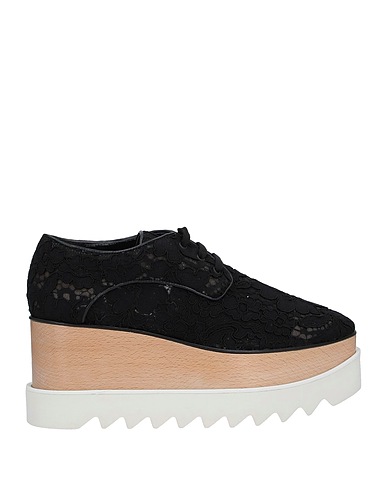 STELLA McCARTNEY Schnürschuhe Schwarz Synthetisches Material, Holz