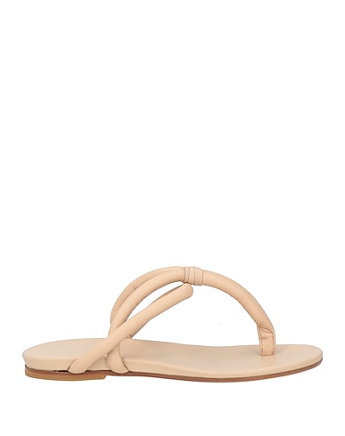 DEL CARLO Flip flops Beige Leather
