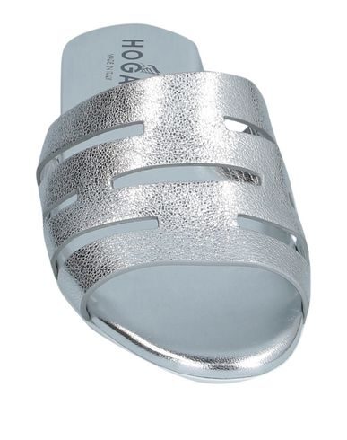 Hogan Valencia Ciabatta Sandals In Silver In Silver