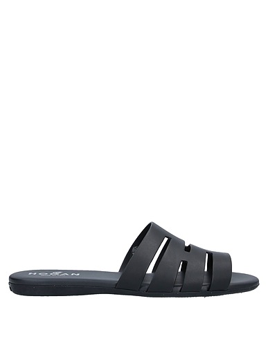 HOGAN Sandals Black Leather