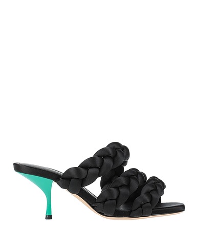 MARCO DE VINCENZO Sandals Black Textile fibres