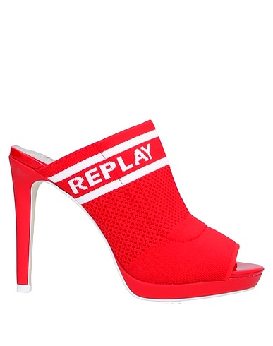 REPLAY Sandalen Rot Gewebefasern