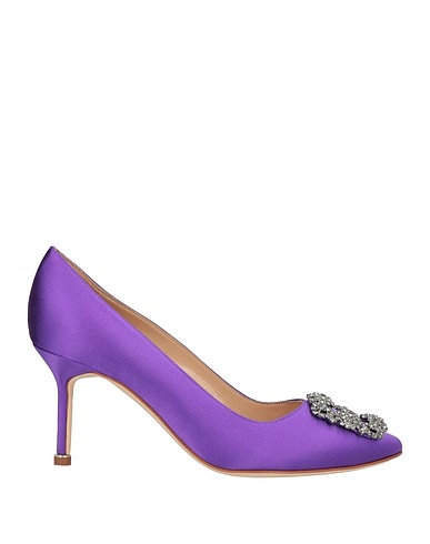MANOLO BLAHNIK Court Purple Textile fibres