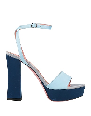 TIPE E TACCHI Sandalen Himmelblau Gewebefasern