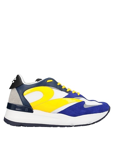 RUCOLINE Sneakers Bright blue Leather, Textile fibres, Rubber