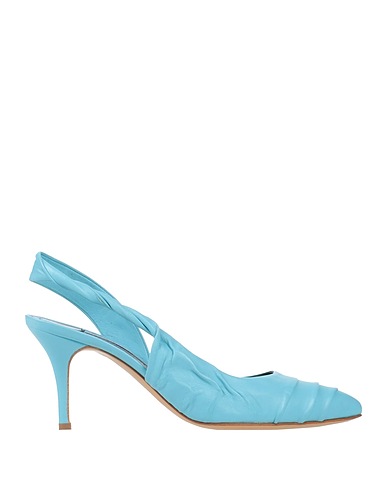 FRANCESCO SACCO Pump Sky blue Soft Leather