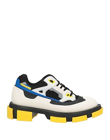 BOTH Laced shoes Off white Rubber, Cow leather, Textile fibers