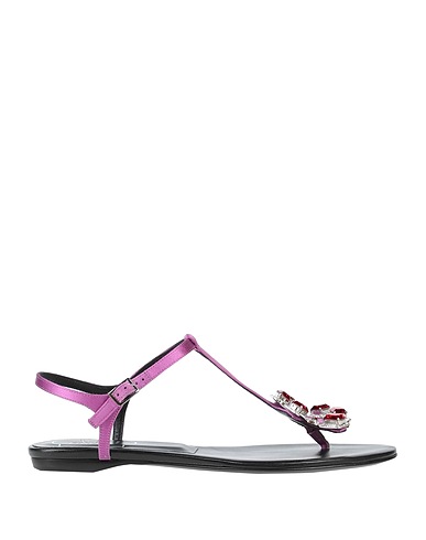 ROGER VIVIER Flip flops Mauve Textile fibres