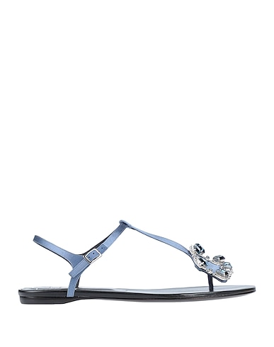 ROGER VIVIER Flip flops Azure Textile fibres