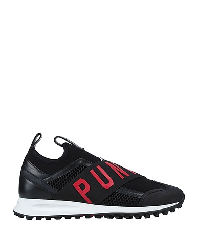 DSQUARED2 Sneakers Black Textile fibers, Soft Leather