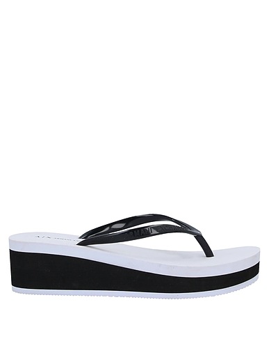 ARMANI EXCHANGE Dianetten Schwarz PVC - Polyvinylchlorid, EVA (Äthylen, Vinyl, Azetat)