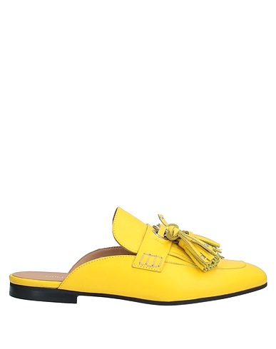 JANET & JANET Mules und Clogs Gelb Leder