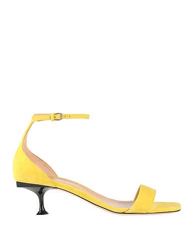 SERGIO ROSSI Sandals Lime green Leather