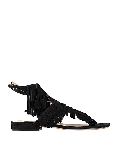SERGIO ROSSI Flip flops Black Soft Leather