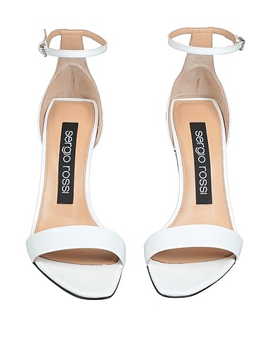 SERGIO ROSSI Sandals White Leather
