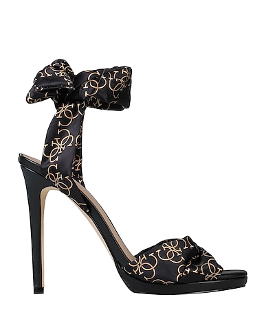 GUESS Sandals Black Textile fibers