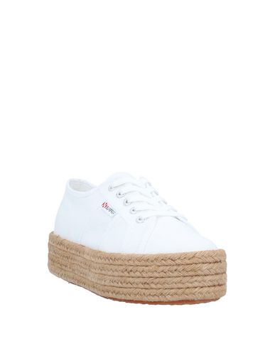 superga platform espadrille white