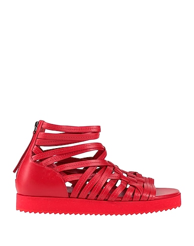 MARCELO BURLON Sandals Red Soft Leather