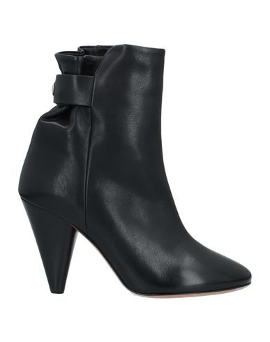 Isabel Marant Lystal High Heels Ankle Boots In Black Leather In Black
