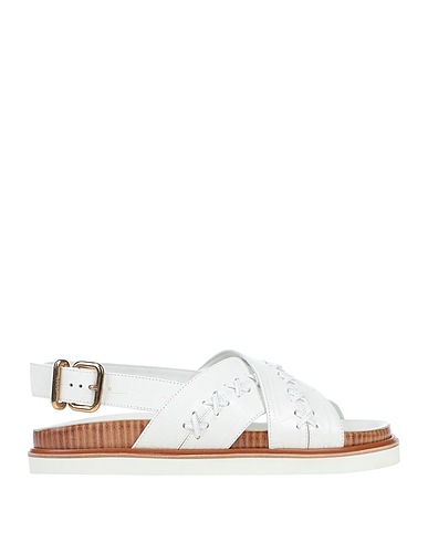 TOD'S Sandals White Leather