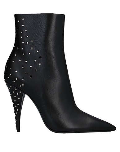 SAINT LAURENT Μποτάκι Μαύρο Δέρμα, Νικέλιο, Παλλάδιο