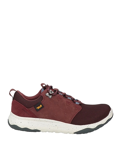 TEVA Sneakers Burgundy Soft Leather, Textile fibres