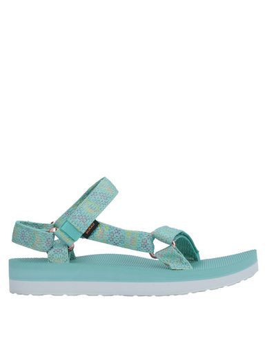 green teva sandals