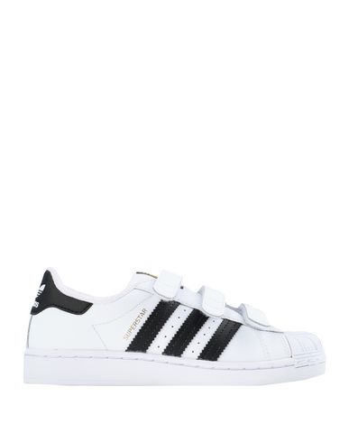Adidas Originals Boys White/blk Kids Superstar Leather Trainers 5-9 Years 12 In White