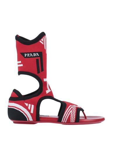prada elasticated logo strap sandals