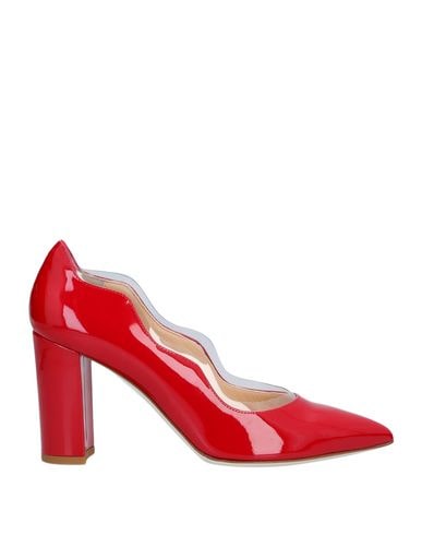 Shop Francesca Bellavita Woman Pumps Red Size 8 Soft Leather