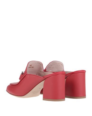 Tod's Woman Mules & Clogs Red Size 7.5 Soft Leather In Red