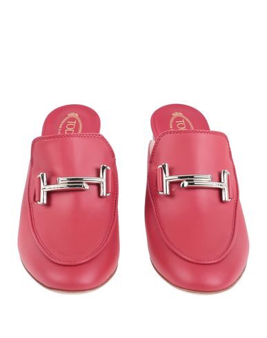 Tod's Woman Mules & Clogs Red Size 7.5 Soft Leather In Red