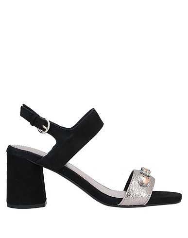 APEPAZZA Sandals Black Leather
