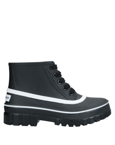 Givenchy Black Glaston Flat Lace-up Leather Ankle Boots In Black