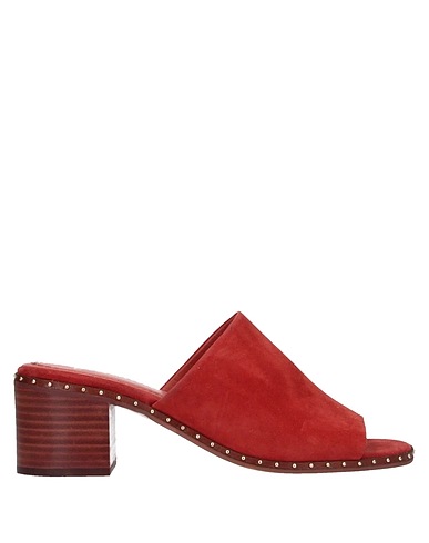 MAJE Mules and clogs Brick red Soft Leather