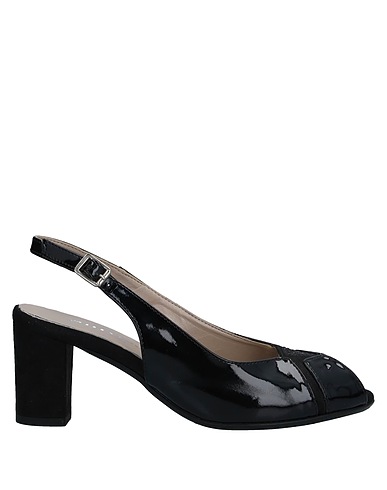 VALLEVERDE Sandals Black Textile fibres, Other Fibres