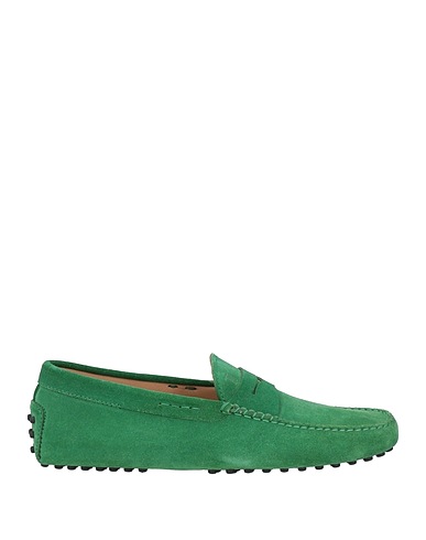 TOD'S Loafers Green Leather