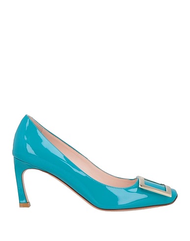 ROGER VIVIER Court Turquoise Leather